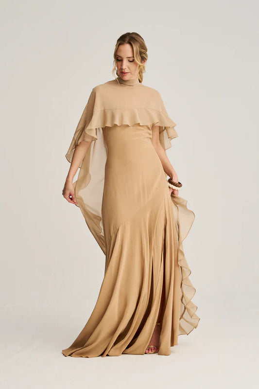 VESTIDO SANTORINI CON CAPA