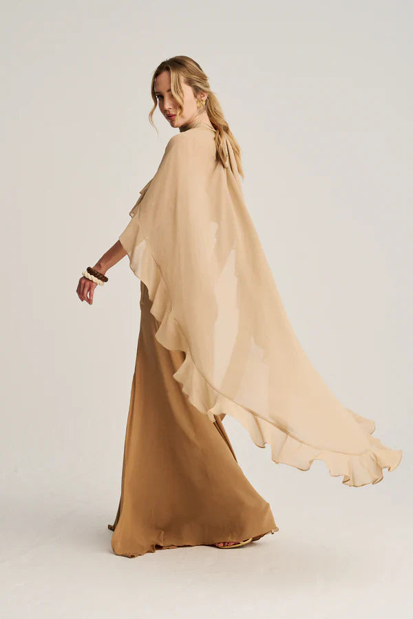 VESTIDO SANTORINI CON CAPA