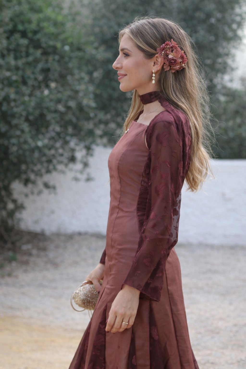 VESTIDO MENDOZA CON MANGAS